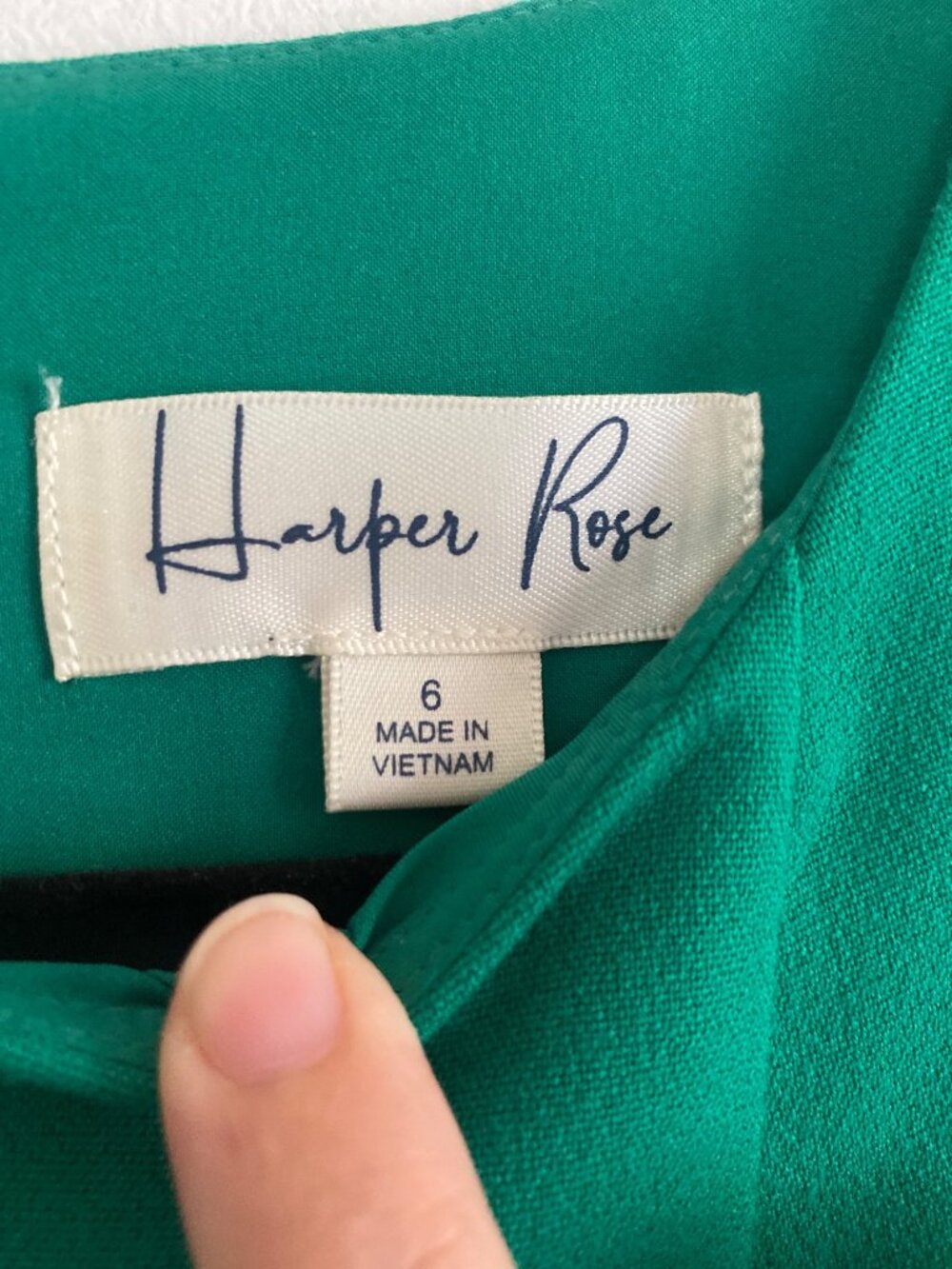 Harper Rose Kelly Green Cap Sleeve Fit & Flare Structured Dress Size 6 - Picture 3 of 6